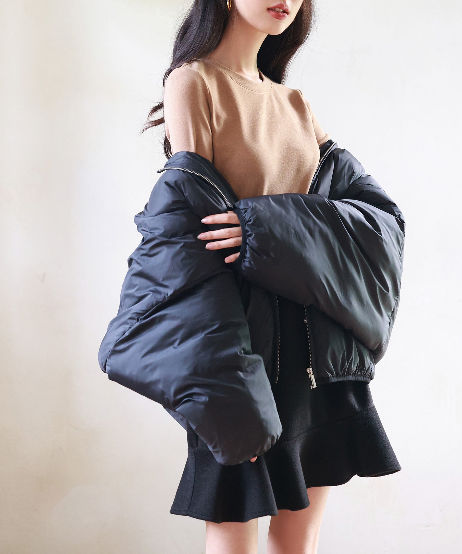 暖かいフリースクルーネックトップスsdprd001s