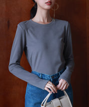 暖かいフリースクルーネックトップスsdprd001s