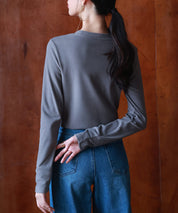 暖かいフリースクルーネックトップスsdprd001s