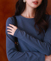 暖かいフリースクルーネックトップスsdprd001s