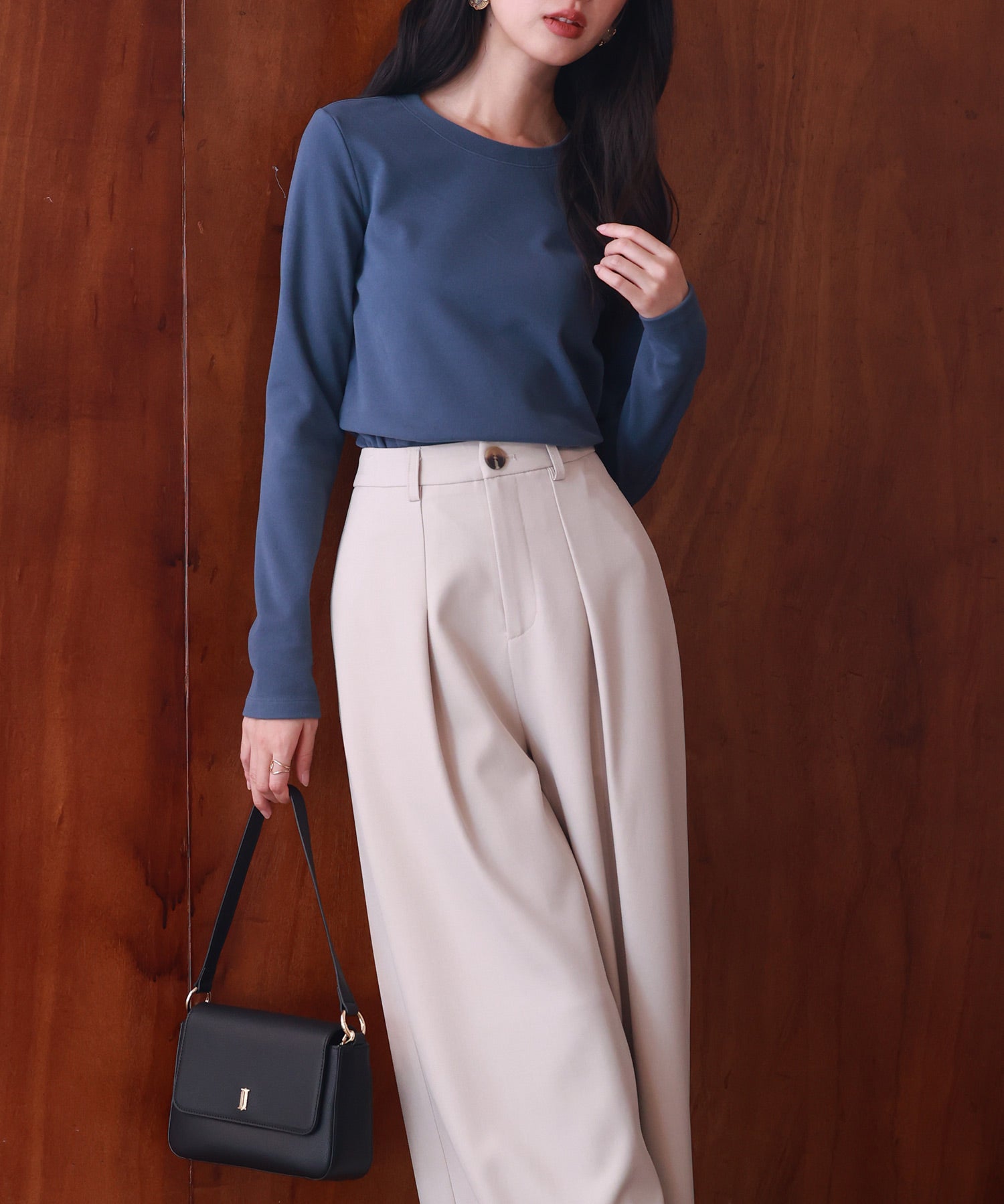 暖かいフリースクルーネックトップスsdprd001s