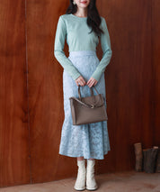 暖かいフリースクルーネックトップスsdprd001s