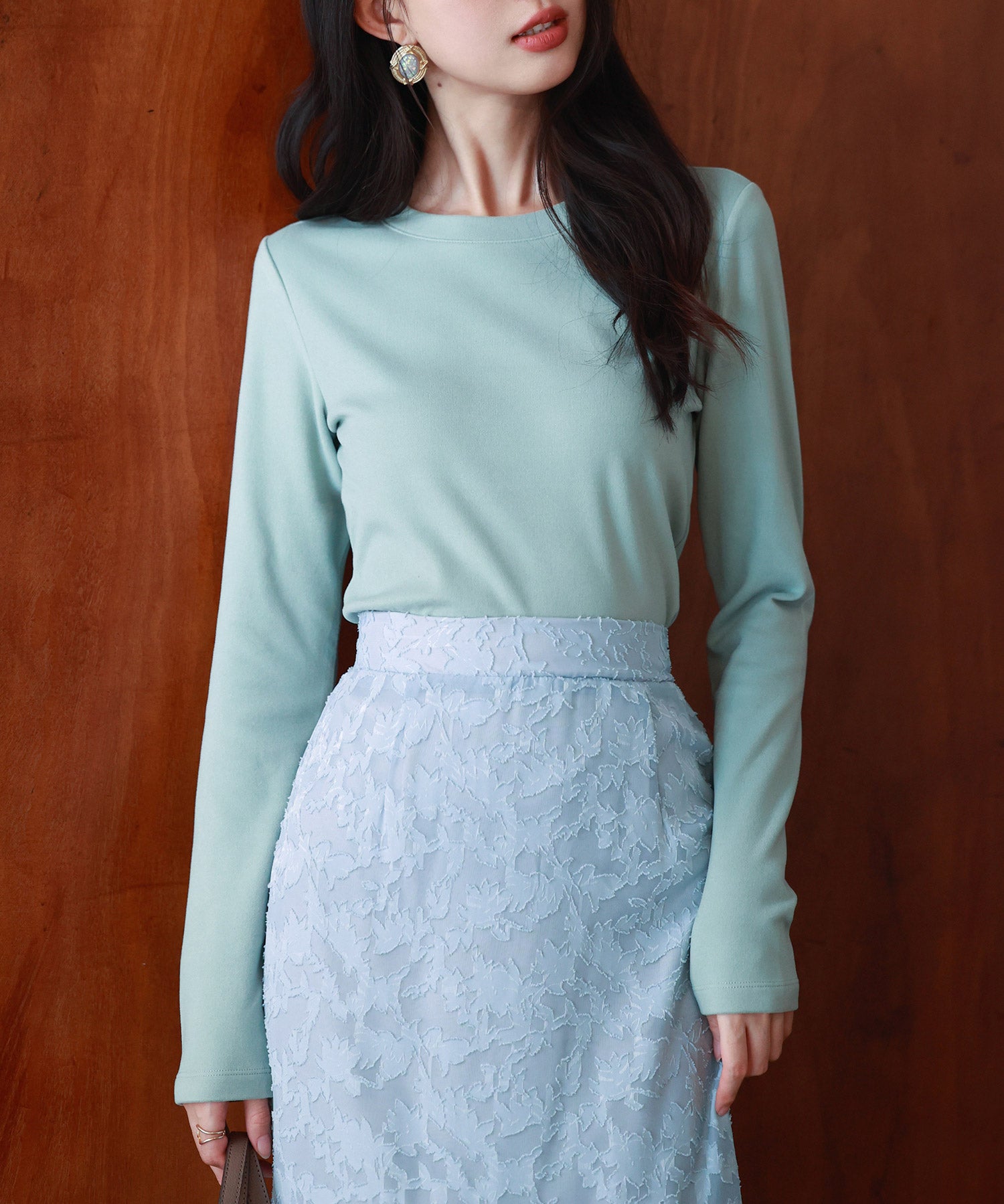 暖かいフリースクルーネックトップスsdprd001s