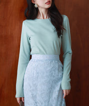 暖かいフリースクルーネックトップスsdprd001s