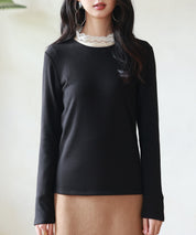 暖かいフリースクルーネックトップスsdprd001s