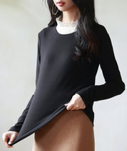 暖かいフリースクルーネックトップスsdprd001s