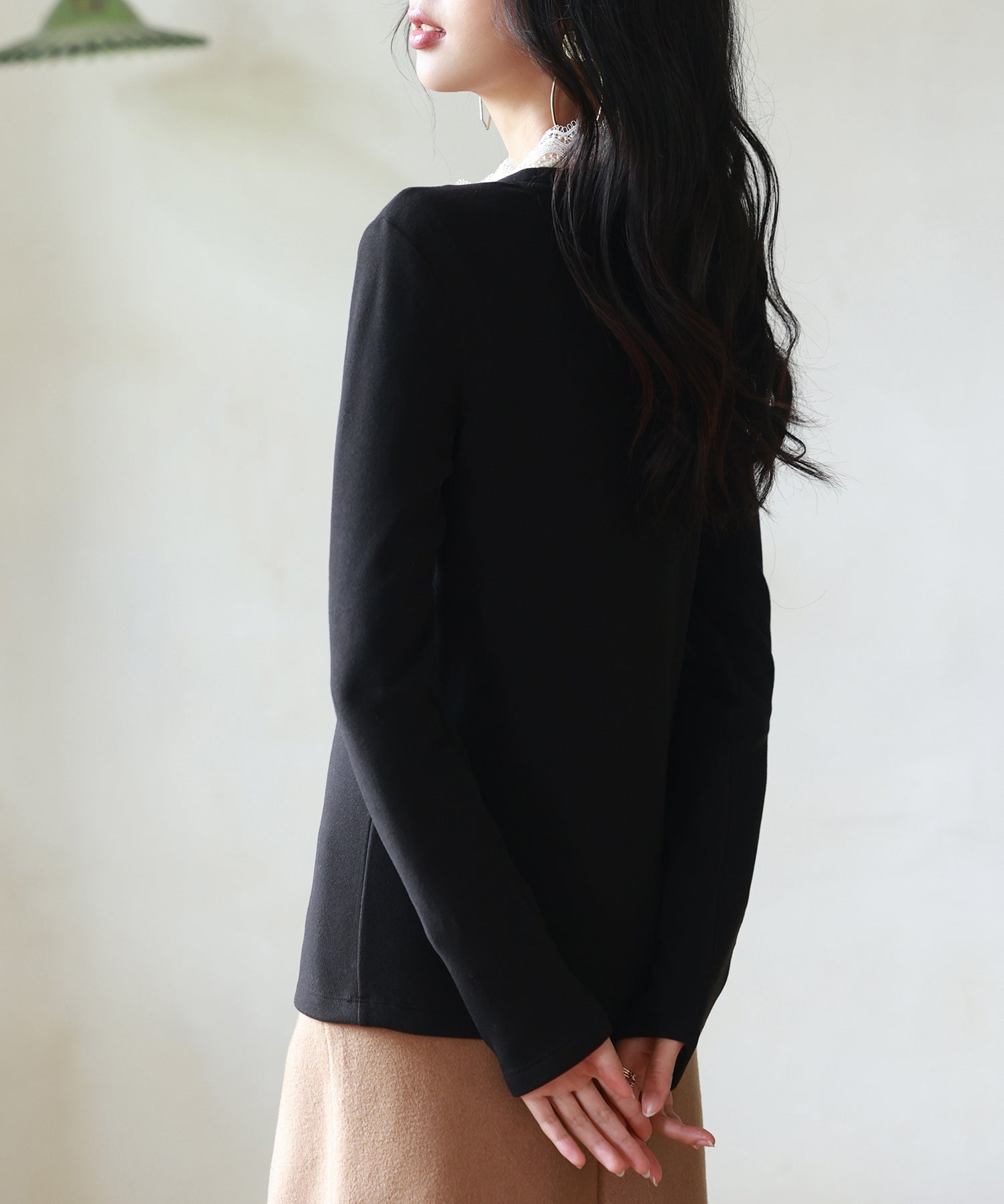 暖かいフリースクルーネックトップスsdprd001s