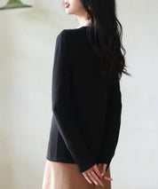 暖かいフリースクルーネックトップスsdprd001s