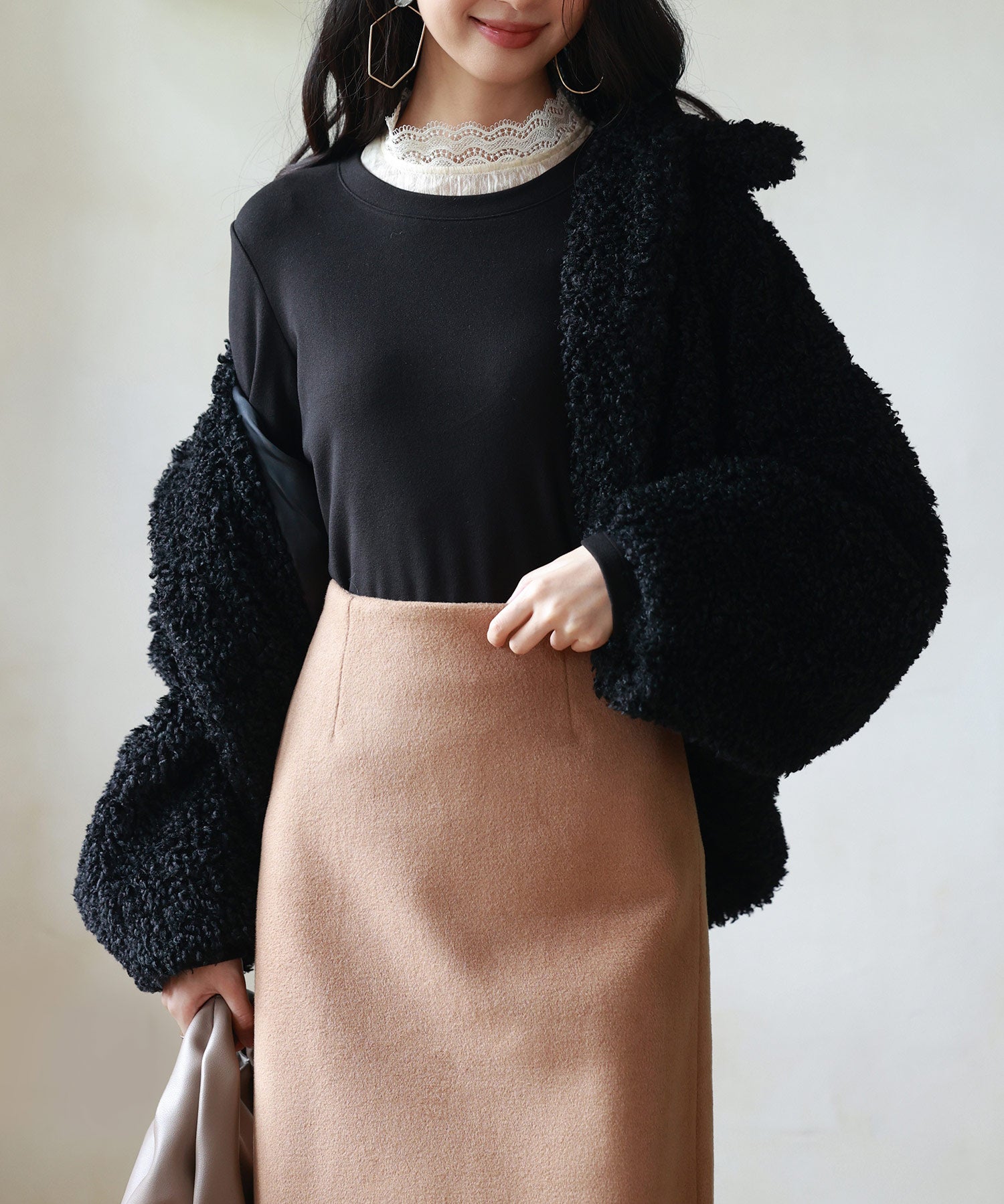 暖かいフリースクルーネックトップスsdprd001s