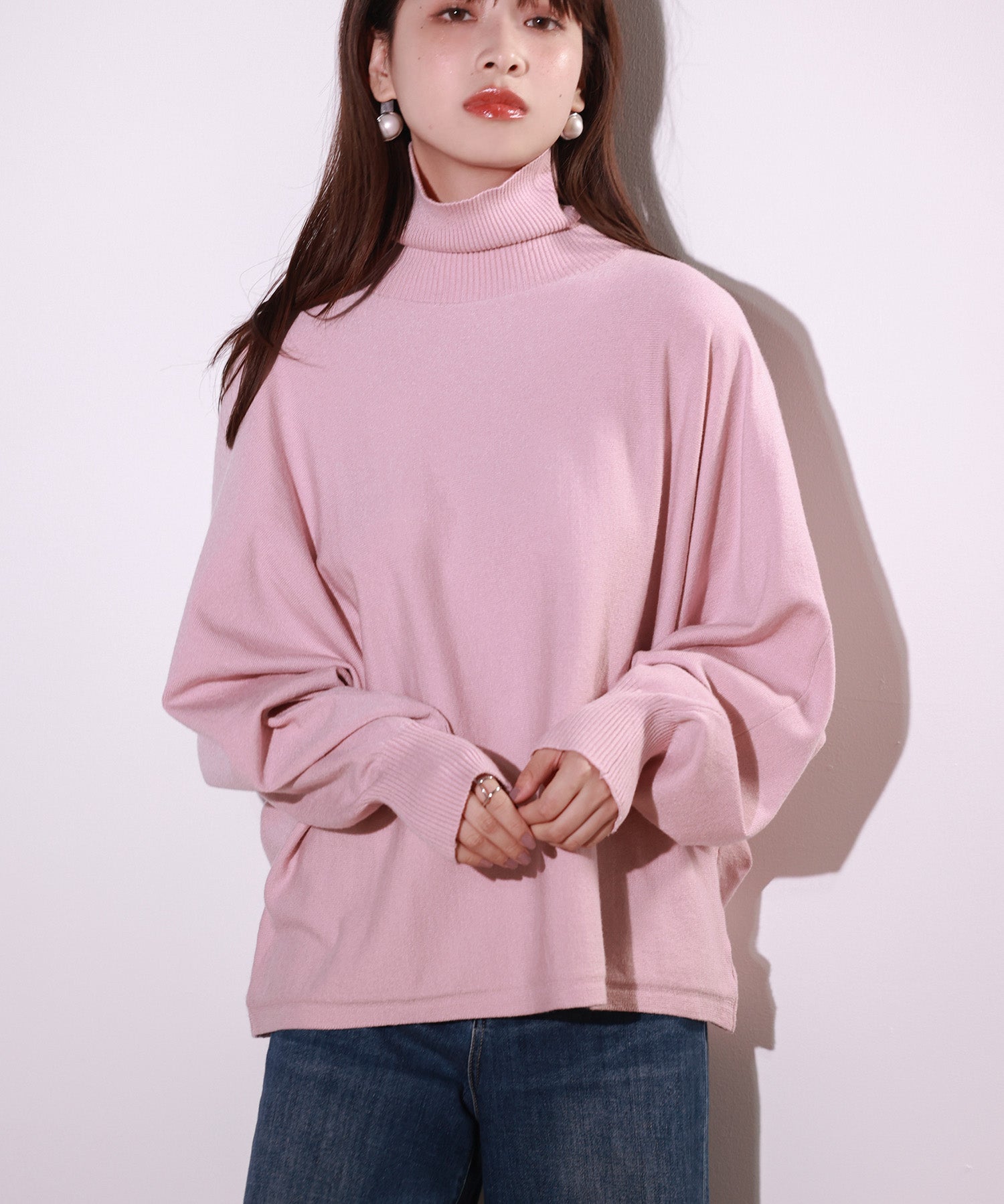 体型カバードルマンスリーブニットプルオーバーsdpxyf2708-103-26