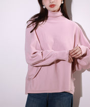 体型カバードルマンスリーブニットプルオーバーsdpxyf2708 ピンク