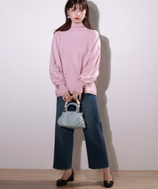 体型カバードルマンスリーブニットプルオーバーsdpxyf2708 ピンク