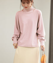 体型カバードルマンスリーブニットプルオーバーsdpxyf2708 ピンク