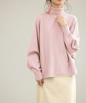 体型カバードルマンスリーブニットプルオーバーsdpxyf2708 ピンク