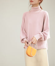 体型カバードルマンスリーブニットプルオーバーsdpxyf2708 ピンク