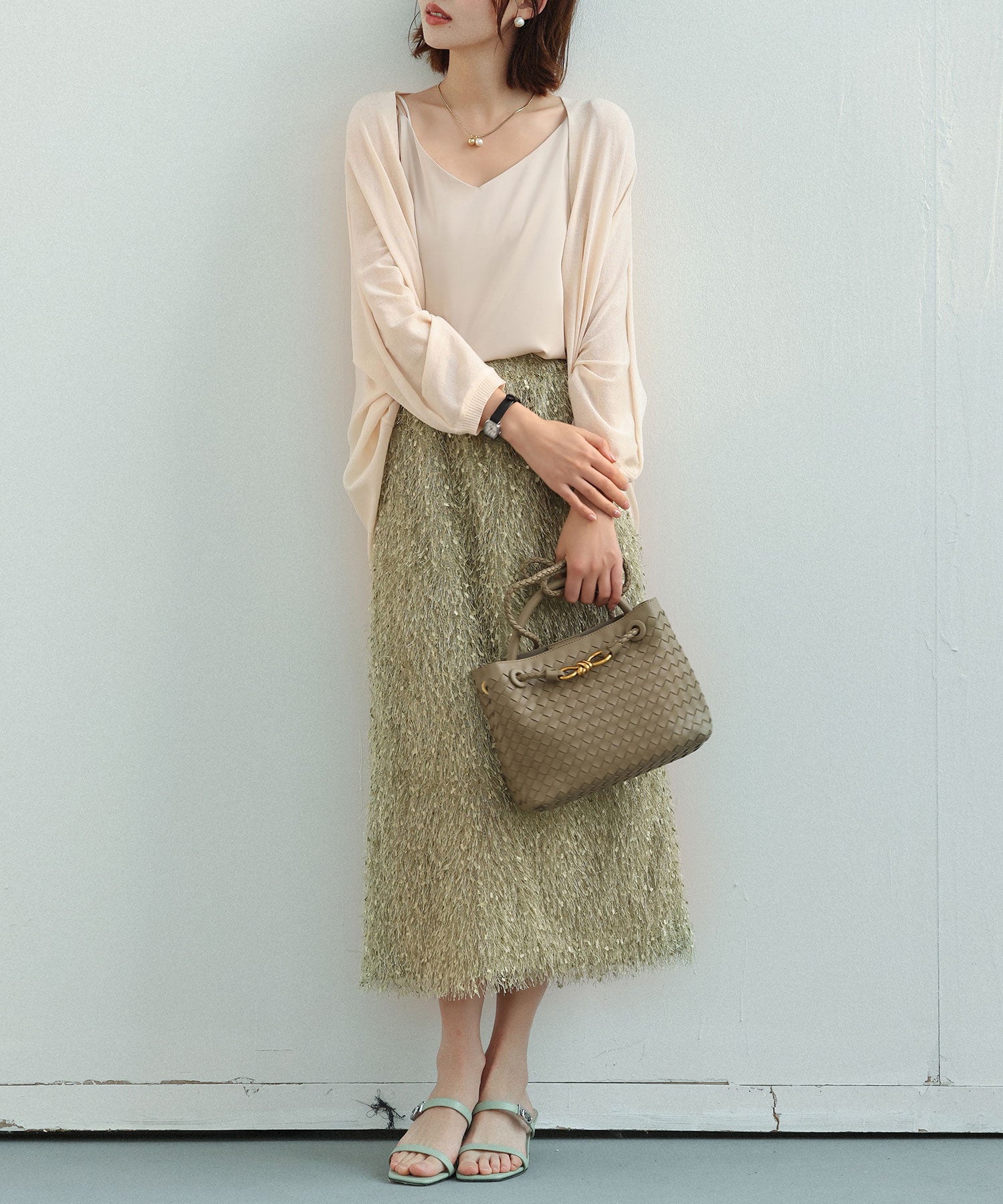 ドルマンスリーブニットボレロカーディガンsdpxyf2941 ベージュ