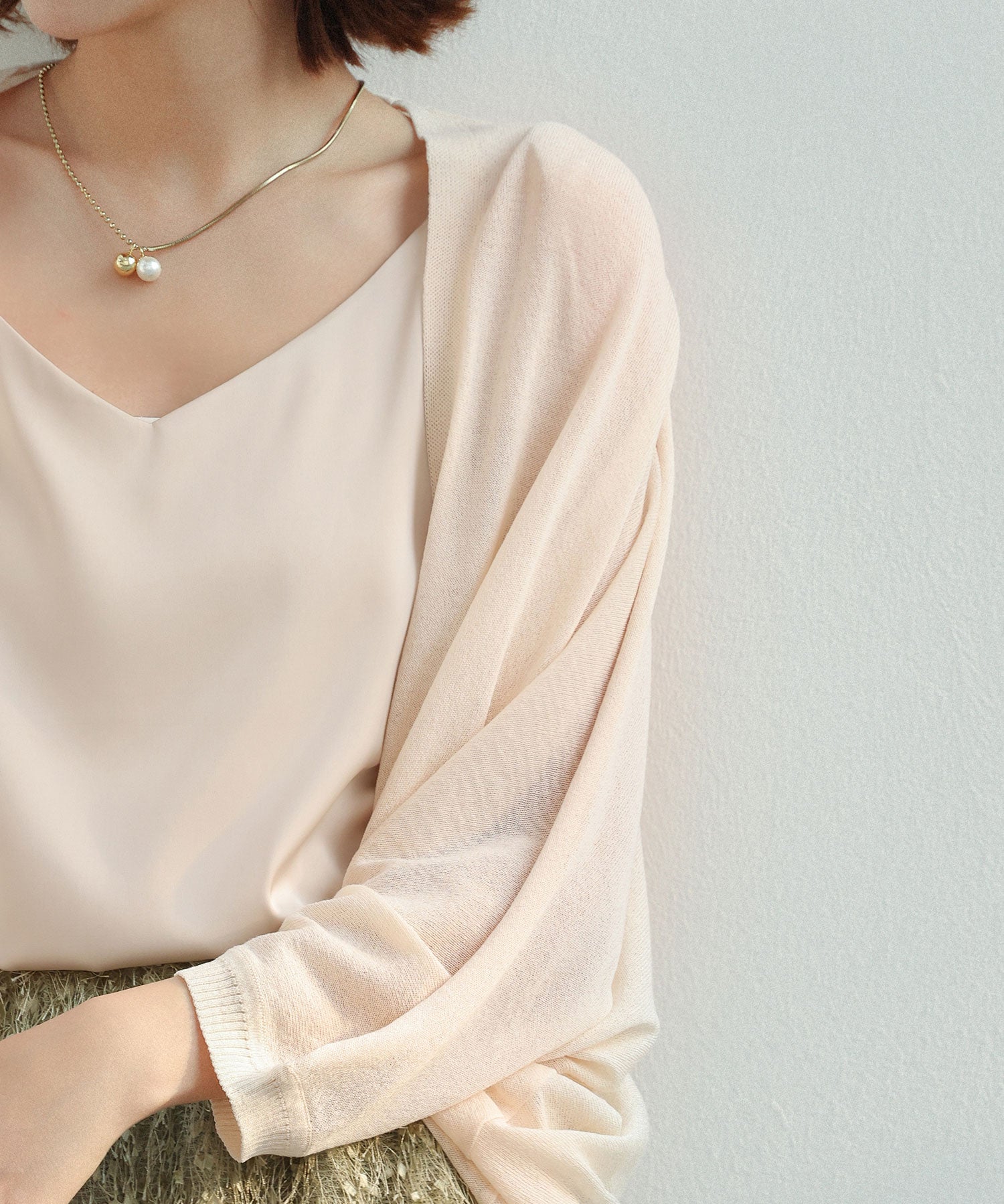 ドルマンスリーブニットボレロカーディガンsdpxyf2941 ベージュ