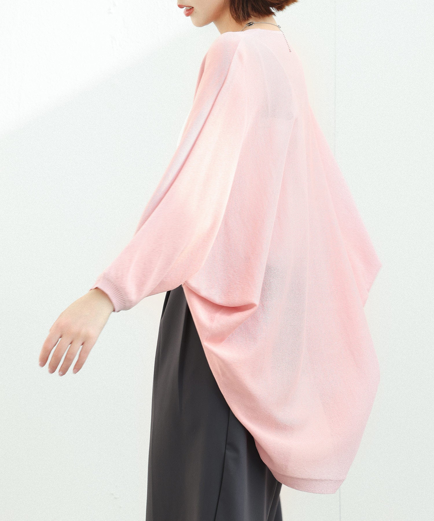 ドルマンスリーブニットボレロカーディガンsdpxyf2941 ピンク