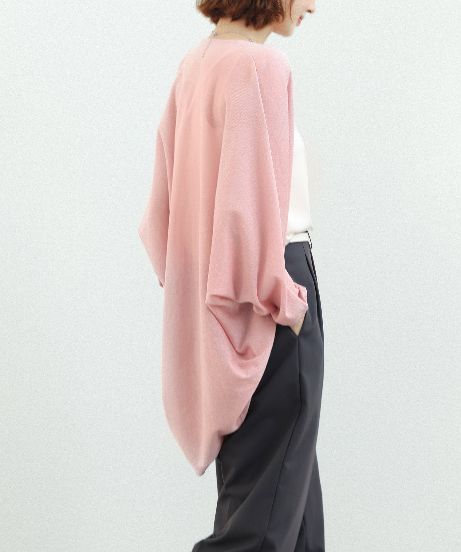 ドルマンスリーブニットボレロカーディガンsdpxyf2941 ピンク