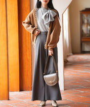 畦編みパールニットカーディガンsdpxyf2953 ブラウン