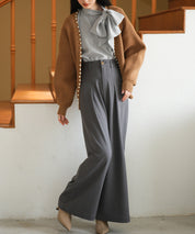 畦編みパールニットカーディガンsdpxyf2953 ブラウン