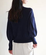 ふんわりスリープニットプルオーバーsdpxyf2972 ネイビー