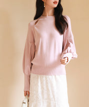 ふんわりスリープニットプルオーバーsdpxyf2972 ピンク