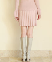 プリーツライクなリブ模様ミニニットスカートsdpxyf2977