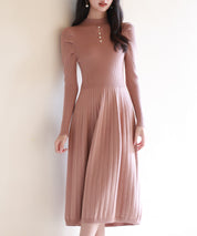 プチハイネックミモレ丈ワンピースsdpxyf2978-103-17