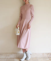 プチハイネックミモレ丈ワンピースsdpxyf2978-103-26