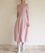 プチハイネックミモレ丈ワンピースsdpxyf2978 ピンク