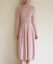 プチハイネックミモレ丈ワンピースsdpxyf2978 ピンク