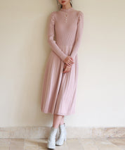 プチハイネックミモレ丈ワンピースsdpxyf2978 ピンク