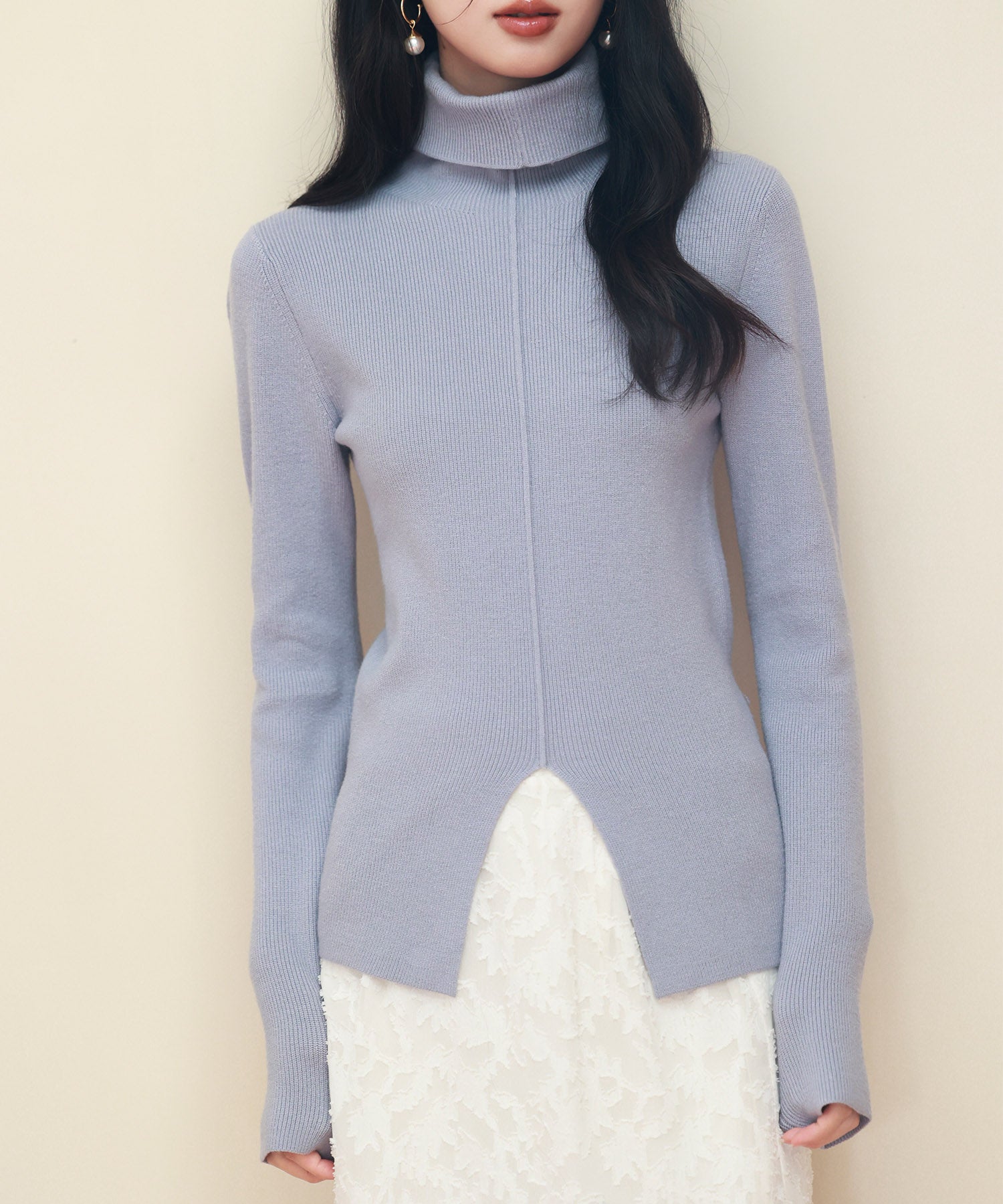 タートルネックニットプルオーバーsdpxyf2990-103-72