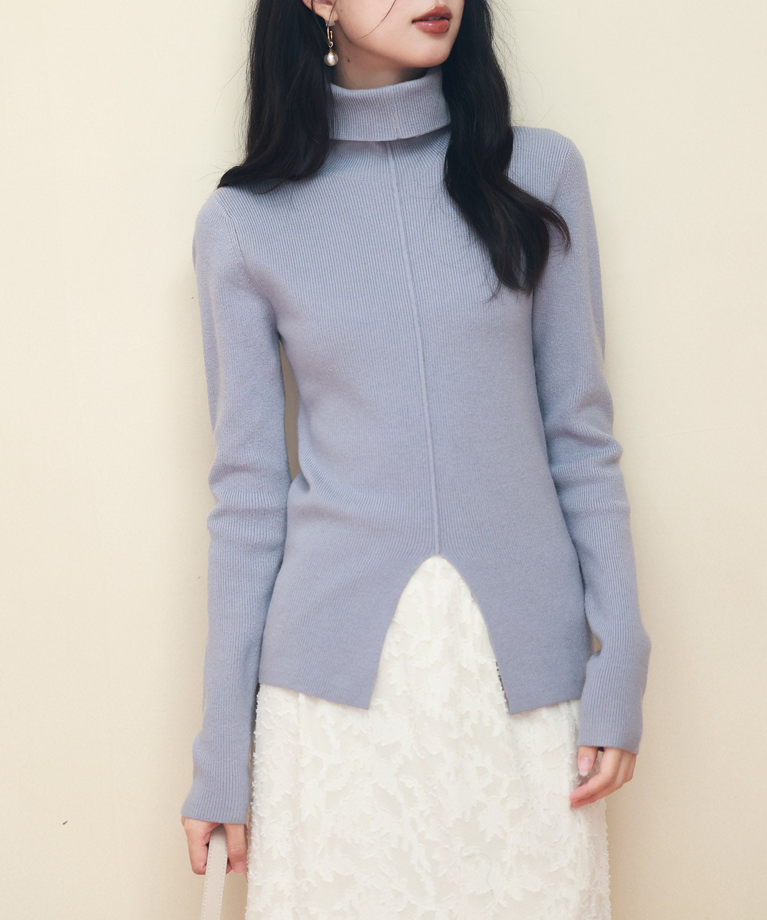 タートルネックニットプルオーバーsdpxyf2990 グレー