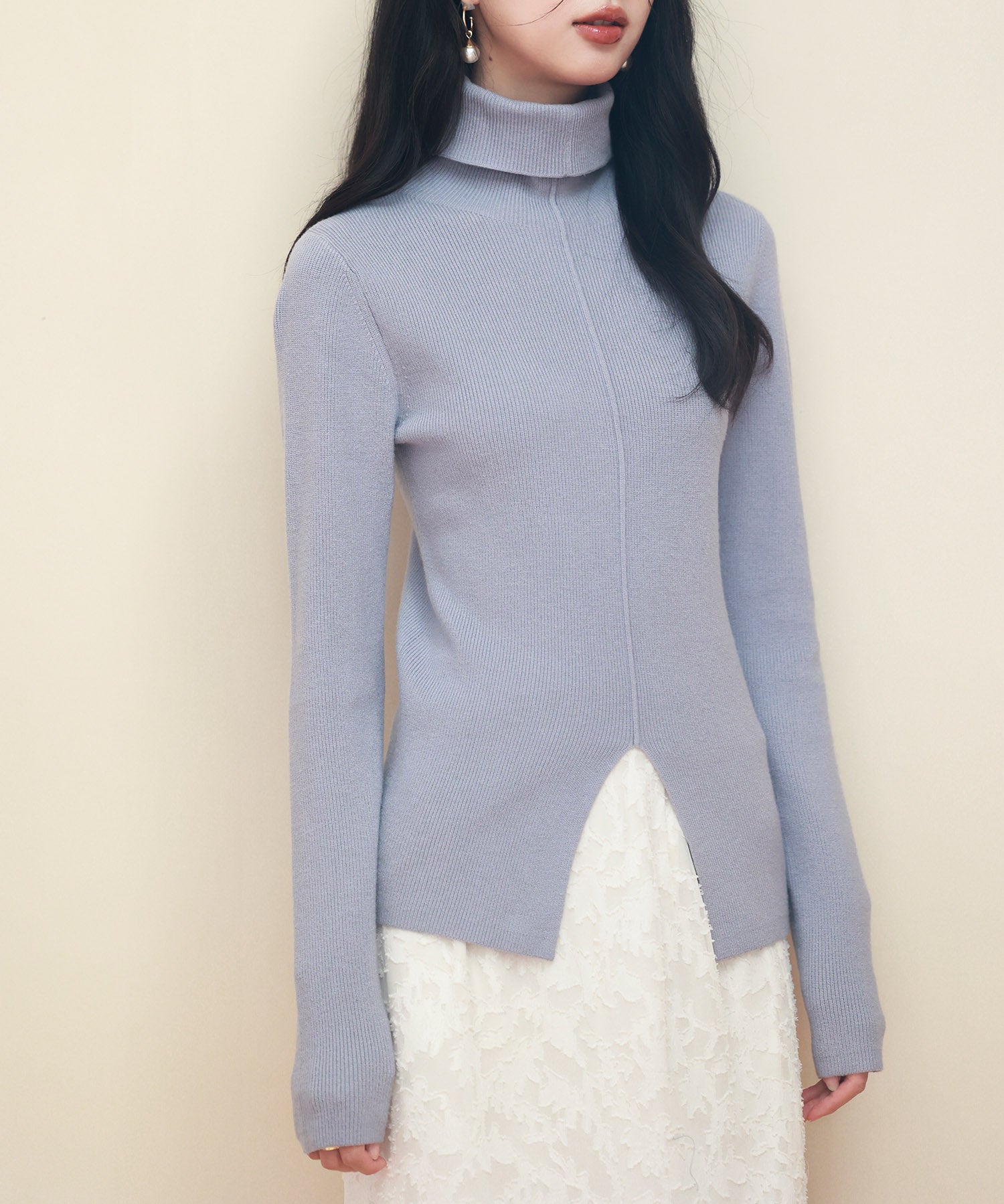 タートルネックニットプルオーバーsdpxyf2990 グレー