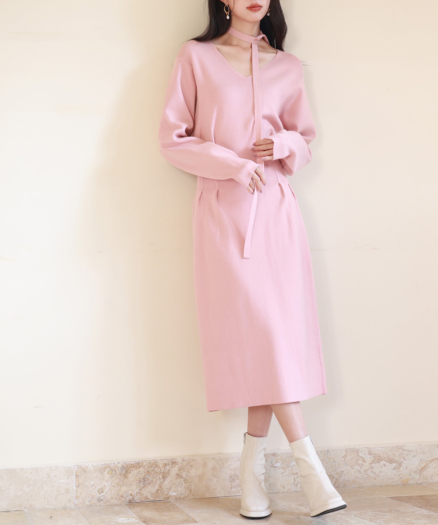 イマドキシルエのハイゲージニットワンピースsdpxyf2997-103-26