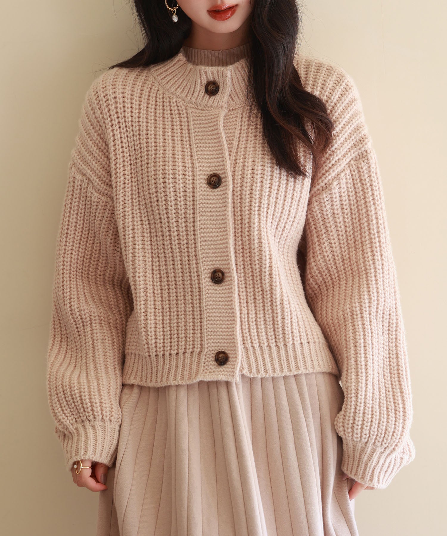 2wayドロップショルダーニットsdpxyf2998 ベージュ