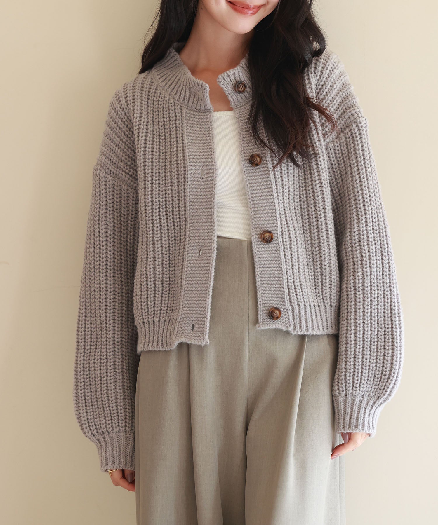 2wayドロップショルダーニットsdpxyf2998 グレー