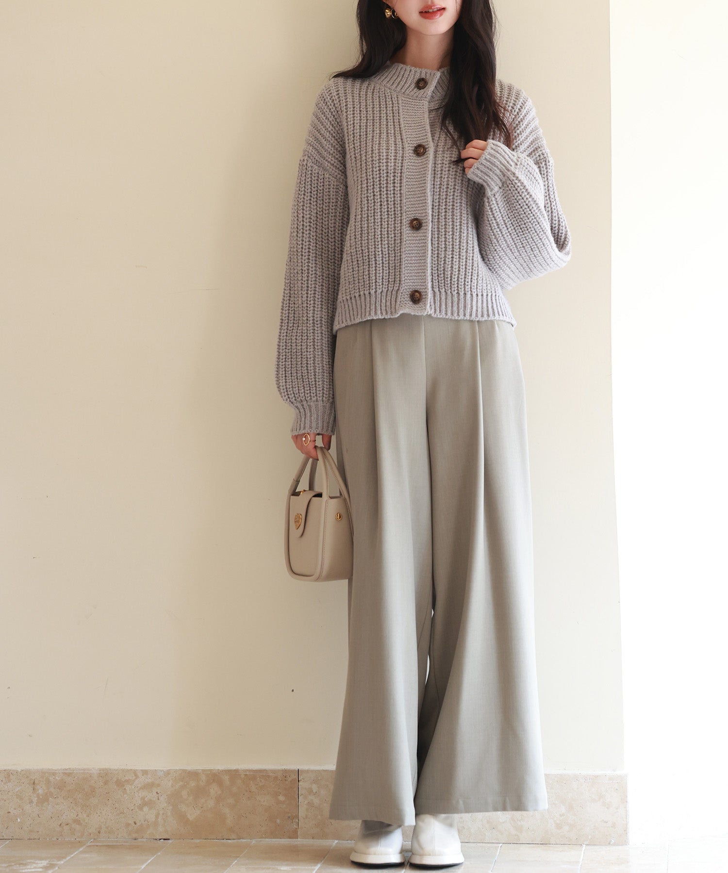 2wayドロップショルダーニットsdpxyf2998 グレー