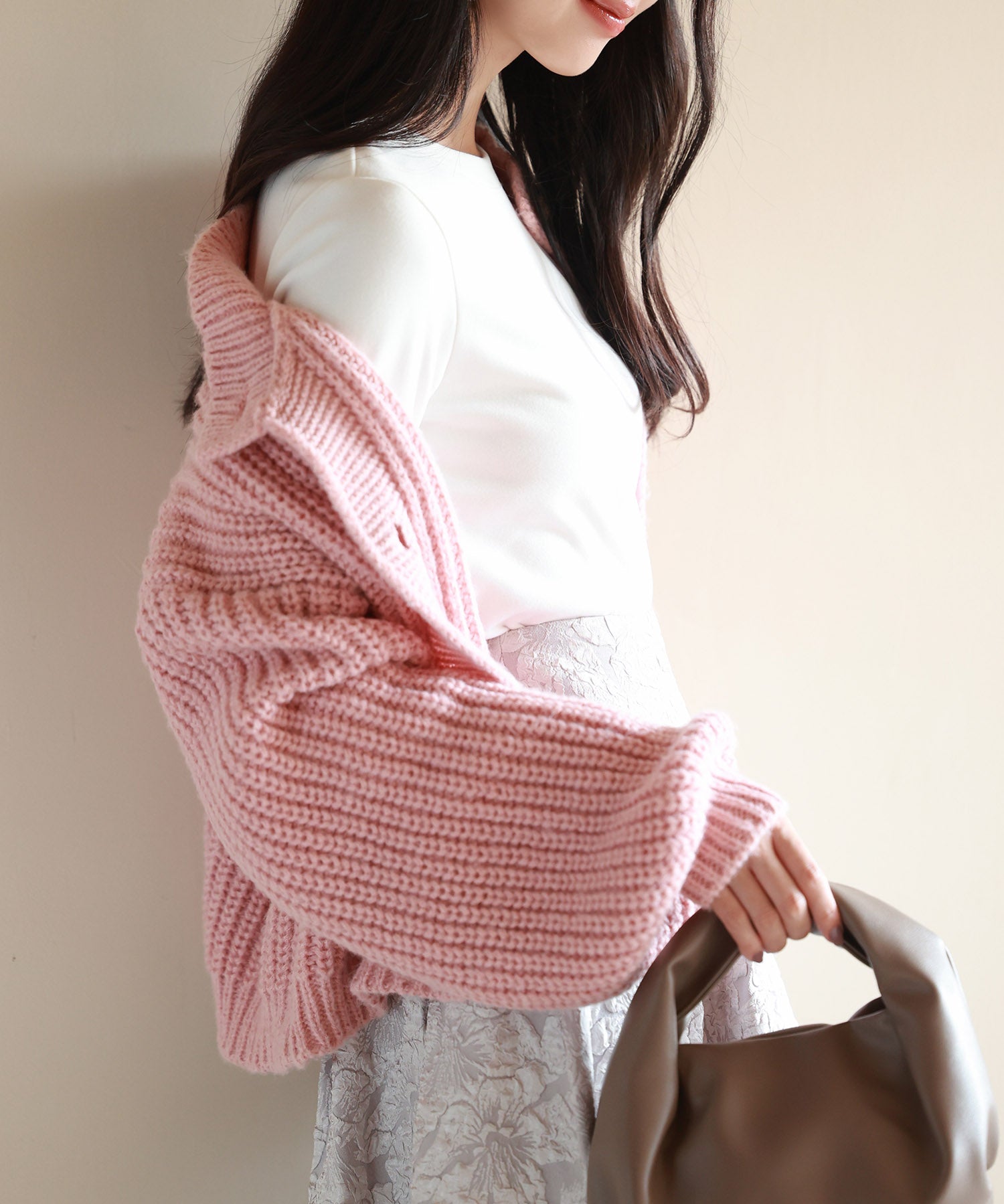 2wayドロップショルダーニットsdpxyf2998 ピンク