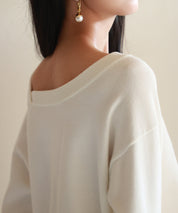 【2way】アシメトリーネックニットプルオーバーsdpxyf3007