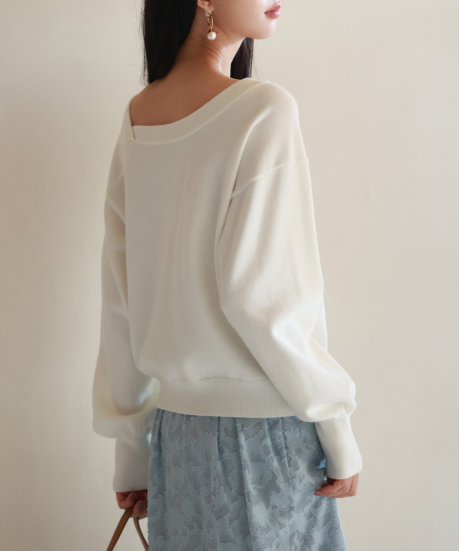 【2way】アシメトリーネックニットプルオーバーsdpxyf3007