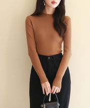 リブ編みプチハイネックニットプルオーバーsdpxyf3015-103-17