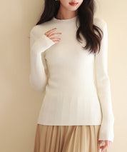 リブ編みプチハイネックニットプルオーバーsdpxyf3015-103-38