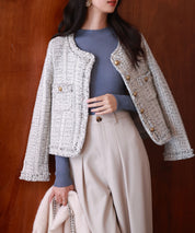 リブ編みプチハイネックニットプルオーバーsdpxyf3015 ブルーグレー