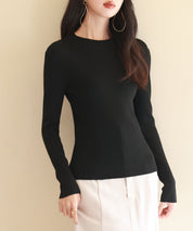 リブ編みプチハイネックニットプルオーバーsdpxyf3015 ブラック