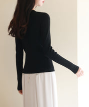 リブ編みプチハイネックニットプルオーバーsdpxyf3015 ブラック