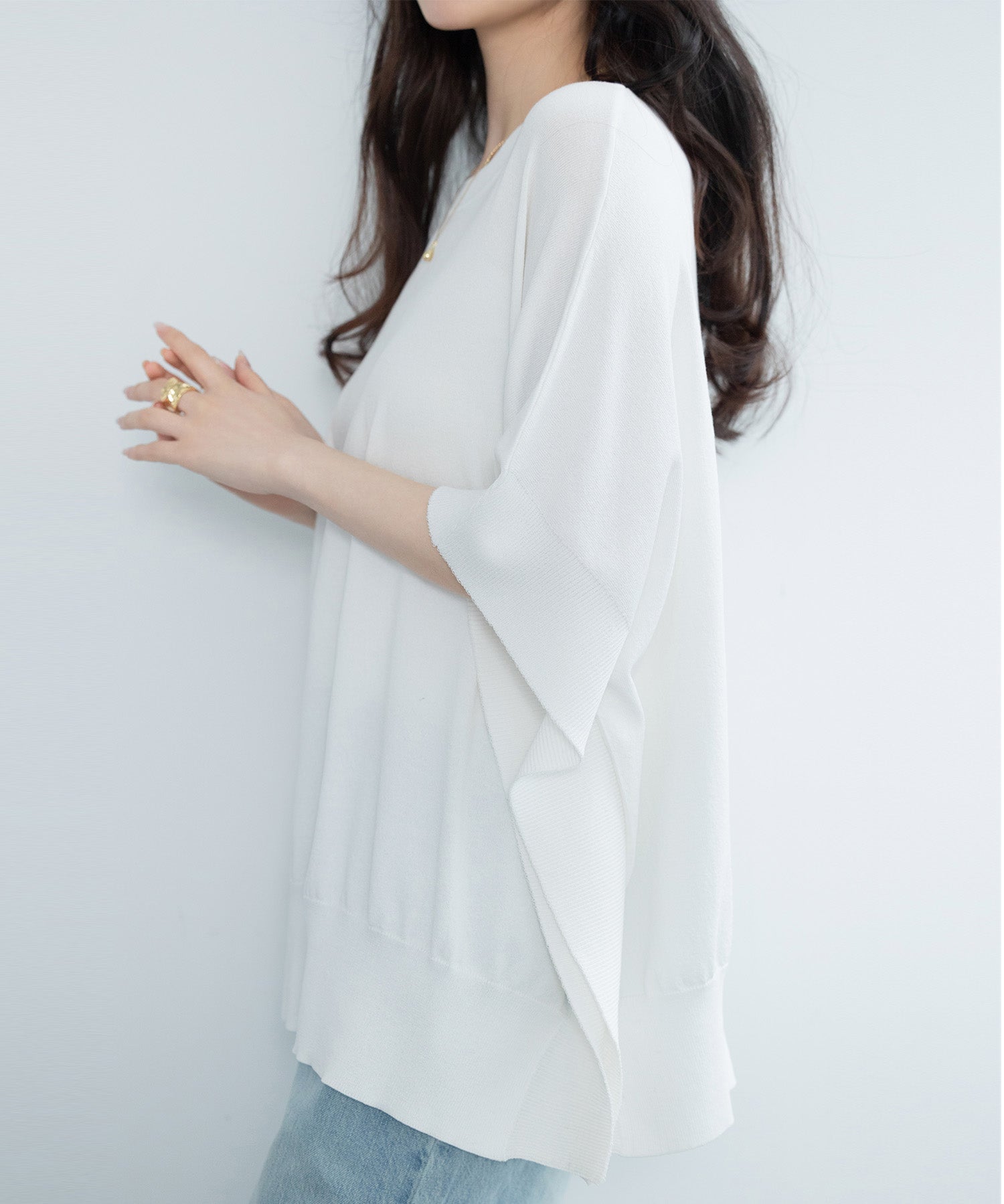 クルーネックニットプルオーバーsdpxyf3071 ホワイト