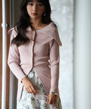 オフショルダーリブニットプルオーバーsdpxyf6019 ピンク